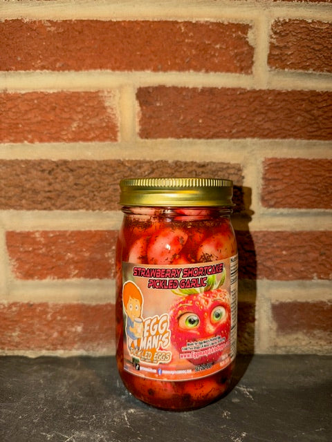 Egg Man’s Pickled Eggs Strawberry Shortcake Garlic.