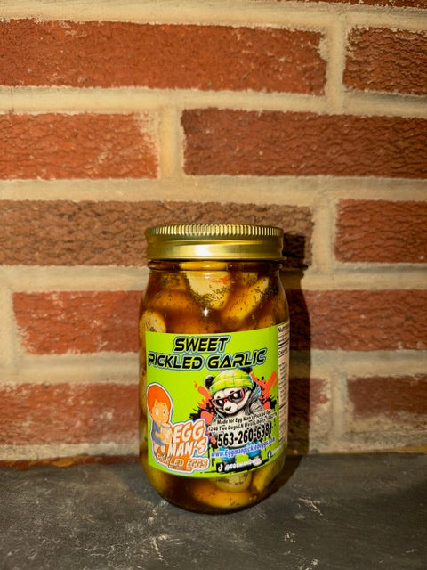 Egg Man's SWEET Pickled Garlic - Not Hot